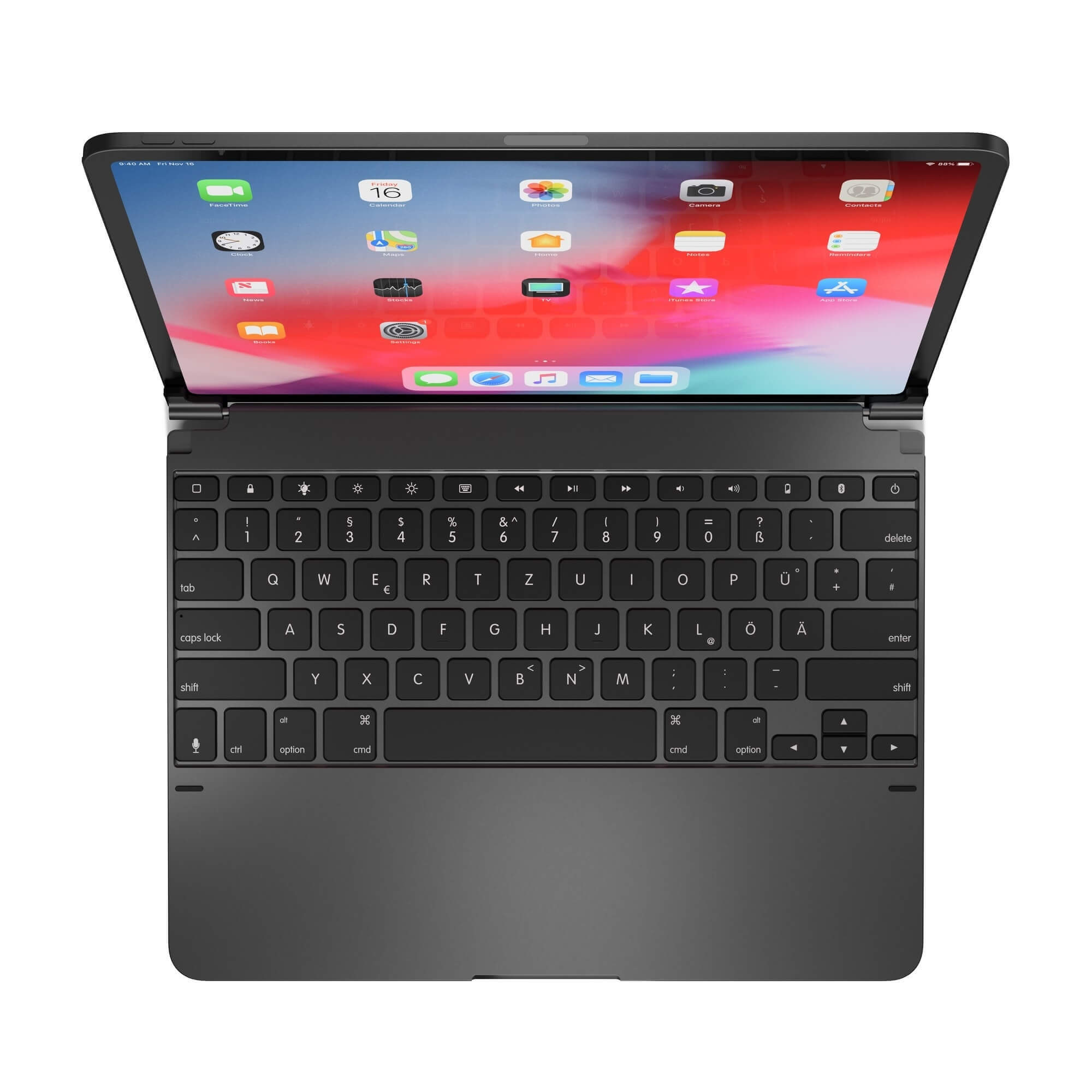 Brydge Pro Aluminium Bluetooth Tastatur Apple Ipad Pro 12 9 2018 2020 Space Grau Bry6022g
