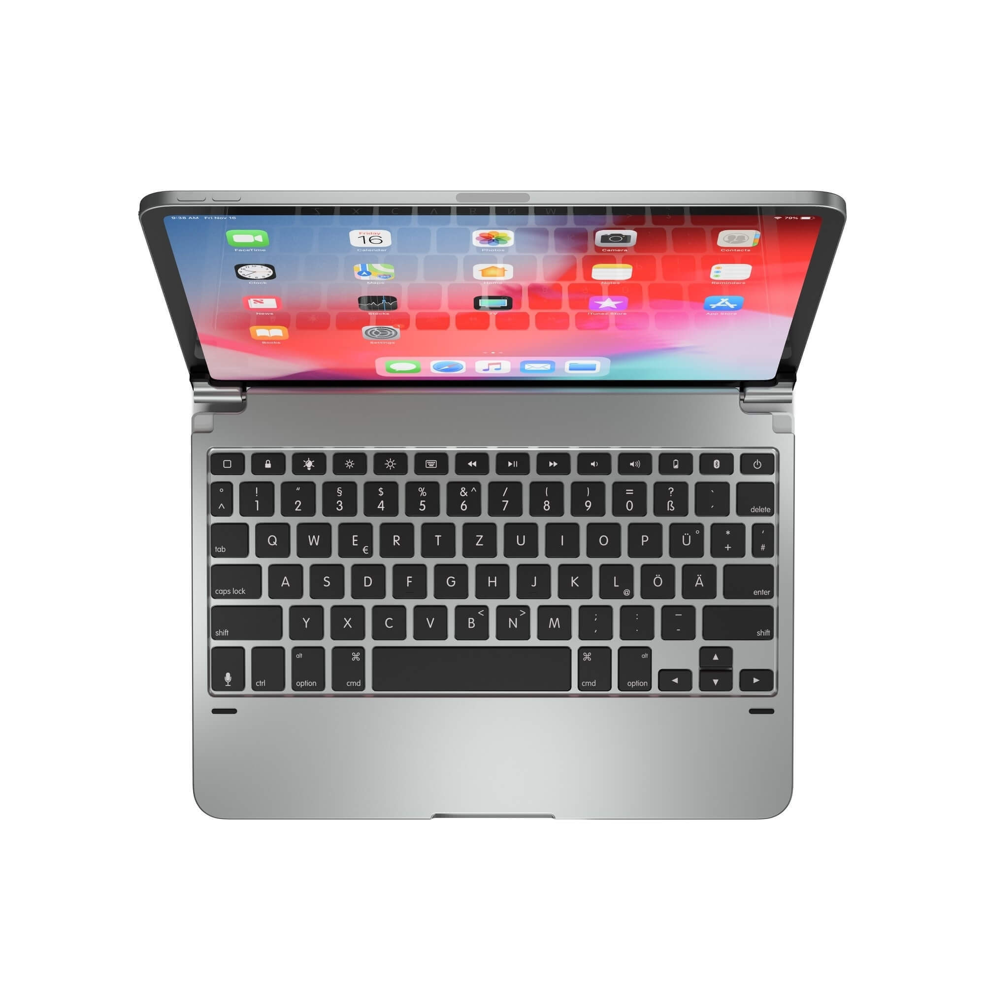 Brydge Pro Aluminium Bluetooth Tastatur Apple Ipad Pro 11 2018 2020 Silber Bry4011g