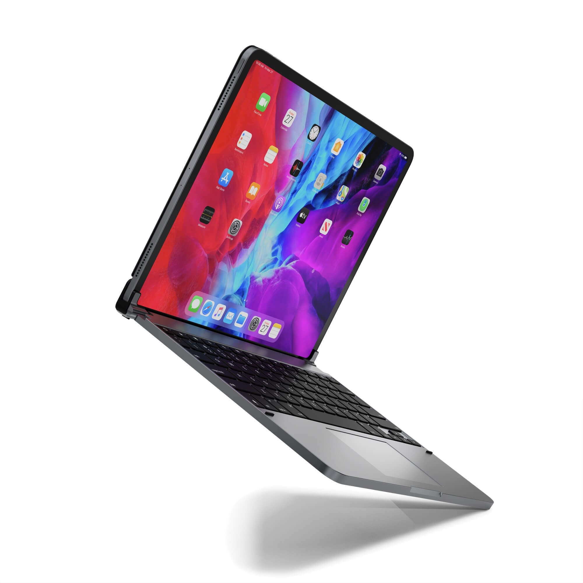 Brydge Pro Bluetooth Tastatur Mit Trackpad Ipad Pro 12 9 2018 2020 Grau Brytp6022g