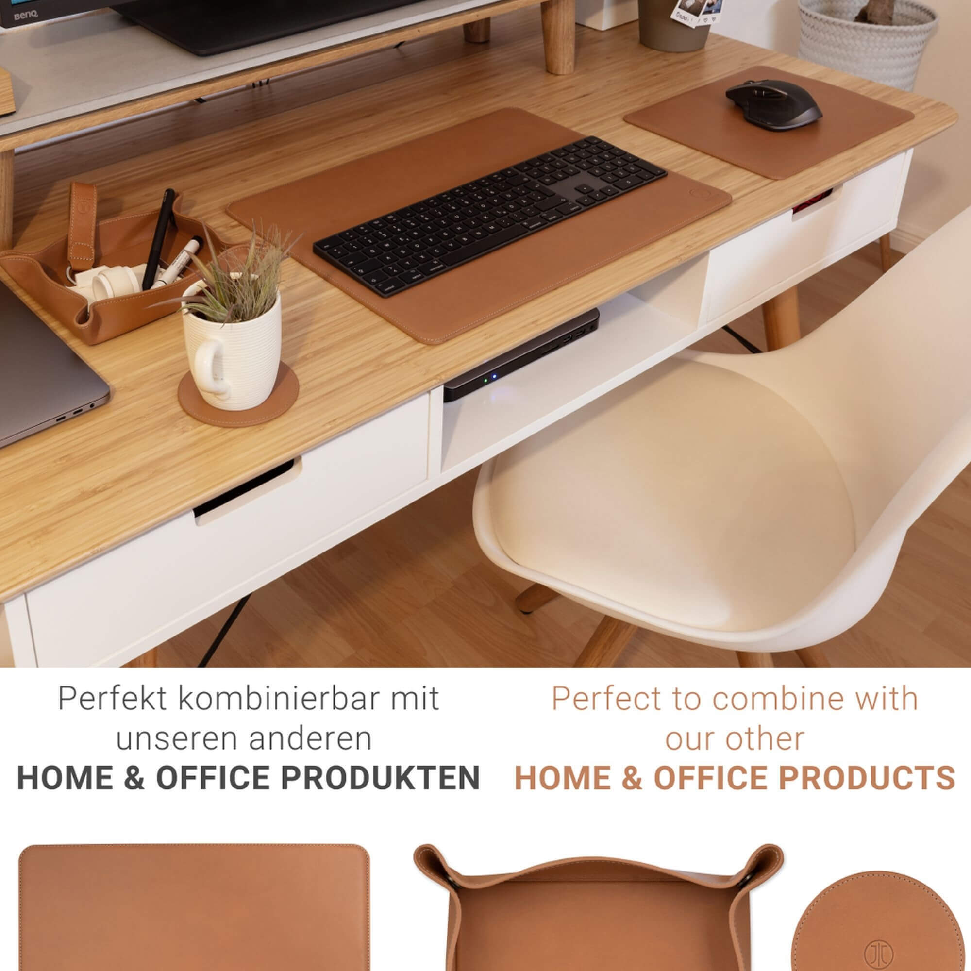 Jt Berlin Leder Tischunterlage Kreuzberg 45 X 34 Cm Cognac 10426