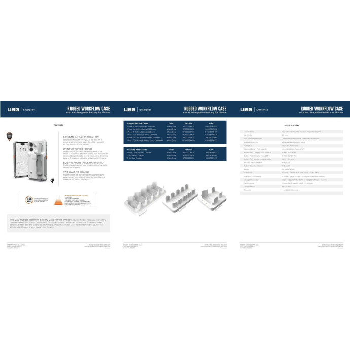 UAG Urban Armor Gear Workflow Healthcare 5-fach-Ladegerät für Akkus | weiß/grau | bulk | WF0000064130 UAG Urban Armor Gear Workflow Healthcare 5-fach-Ladegerät für Akkus | weiß/grau | bulk | WF0000064130