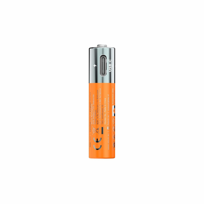 Xtorm NextGen wiederaufladbare AAA Akkus | 570 mAh | USB-C | 4er Pack | orange | XNG3AB4