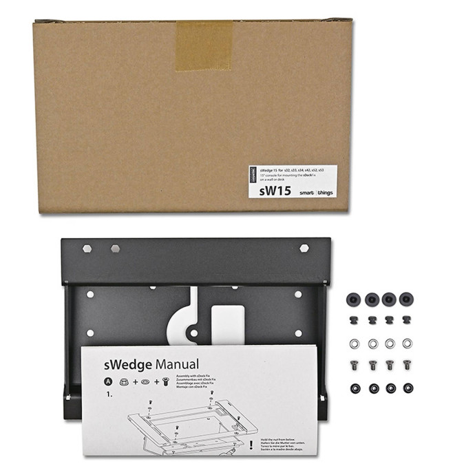 smart things sWedge sDock Fix Wand/Tischkonsole | für sDock Fix Wandhalterungen | schwarz | sW15
