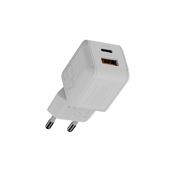 Xtorm NextGen GaN3 Ultra Wand-Ladegerät | 45W / PD / 1x USB-C / 1x USB-A | weiß | XECNG450