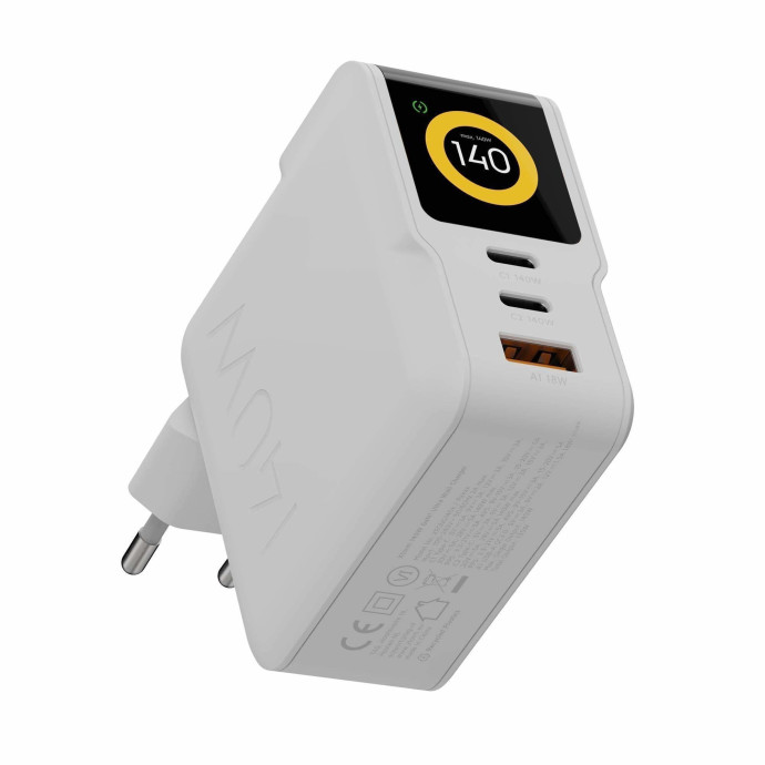 Xtorm NextGen GaN3 Ultra Wand-Ladegerät | 140W / PD / 2x USB-C / 1x USB-A | weiß | XECNG1400