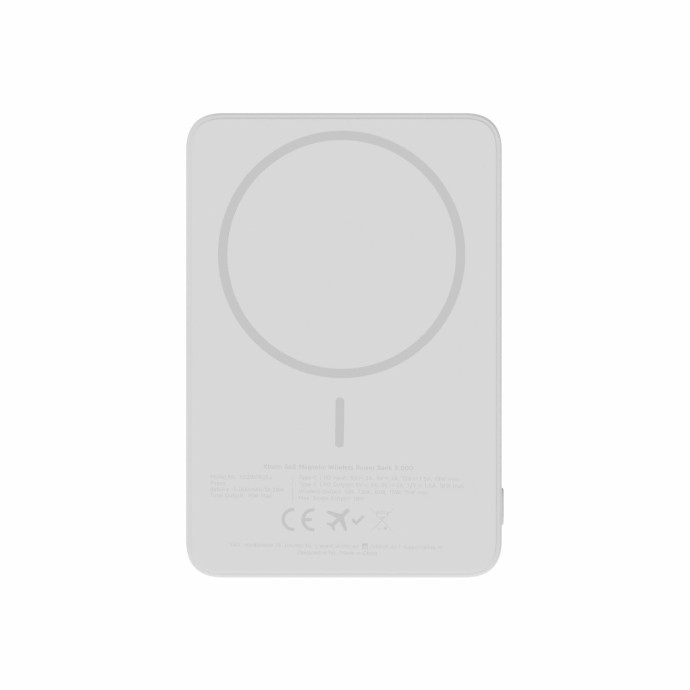 Xtorm Go2 Magnetic Wireless Powerbank | 5.000 mAh | 15W | Qi / 18W / 1x USB-C | ice (weiß) | XG2WPE057