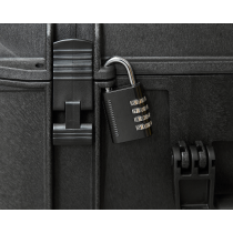 LEBA NoteCase Padlock | Zahlenschloss mit vier Zeichen für NoteCase Aarhus & Falcon & Livingstone | schwarz | bulk | NL-PADLOCK-4DIG