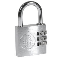 LocknCharge Resettable Keyless Padlock Mini Zahlenschloss | für CarryOn | silber | bulk | LNC10168
