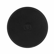 JT Berlin Echtleder Untersetzer Kreuzberg | 10 cm | schwarz | bulk | 10427
