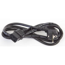 LEBA Netzkabel für NoteCart UniFit & NoteCart Flex | C19 / Schuko / 1,8m | schwarz | bulk | NCABLE-C19-SC-1.8M