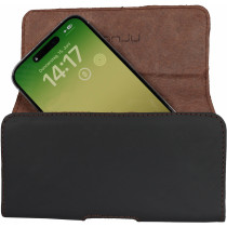 honju horizon Glattleder Gürteltasche | Apple iPhone Air & 16/15/14 Plus & 17/16/15/14/13/12/11 Pro Max & XS Max | schwarz | bulk | 62077