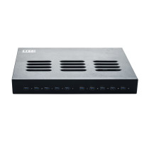 LEBA NoteCharge 10 Ladegerät/Hub | USB-A & USB-C / 100W / PD 3.0 | schwarz | bulk | NCHAR-UC10-800W-SC