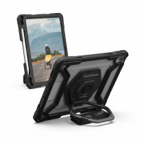 UAG Urban Armor Gear Plasma Handstrap, Kickstand & Screen Protection Case | Apple iPad 11" (2025) / iPad 10,9" (2022) | transparent/schwarz | 124470114340