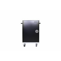 LEBA NoteCart UniFit 12 Laptop/Tablet Ladewagenschrank | Ausziehbare Regale | Steckdosen | 15,6" | schwarz | bulk | NCU-12-SH-SC