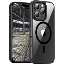 JT Berlin BackCase Pankow Hybrid MagSafe | Apple iPhone 16 Pro Max | schwarz/transparent | 11101