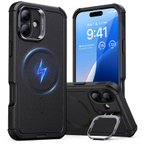 ESR Cyber Tough HaloLock Case mit Stash Stand | Apple iPhone 16 Plus | schwarz | 1A7640102