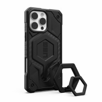 UAG Urban Armor Gear Bundle bestehend aus Monarch Pro MagSafe Case & Magnetic Halterung/Haltering mit Standfunktion | Apple iPhone 16 Pro Max | carbon fiber & schwarz | 1144571BV01