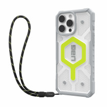 UAG Urban Armor Gear Bundle bestehend aus Pathfinder MagSafe Case & Lanyard (abnehmbar) | Apple iPhone 16 Pro Max | active neon (transparent) & schwarz/graphite | 1144651BV01