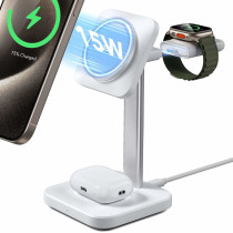 ESR HaloLock 3 in 1 Wireless Charging Set + Watch mit Netzteil | 15W | Qi2 | weiß | 2C5660304
