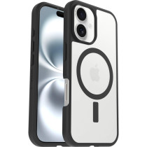 Otterbox React MagSafe Series Case | Apple iPhone 16 | Black Crystal - transparent/schwarz | 77-96243