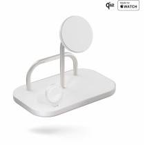 Zens Aluminium Series 4 in 1 Wireless Charger + Watch mit Netzteil 65W | 1x 60W USB-C + 1x 15W | Qi2 | weiß | ZEDC29W/00