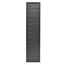 LEBA NoteLocker 12 Laptop/Tablet Ladeschrank | Manuelles Zahlenschloss | Steckdosen | 15,6" | schwarz | bulk | NL-12-224-SC
