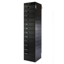 LEBA NoteLocker 12 Laptop/Tablet Ladeschrank | Elektronisches Zahlenschloss | Steckdosen | 15,6" | schwarz | bulk | NL-12-KL1000-SC