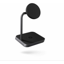 Zens Aluminium Series 2 in 1 Magnetic Wireless Office Charger 2 mit Netzteil 24W | 15W | Qi | schwarz | ZEDC26B/00