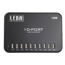 LEBA NoteCharge 10 Ladegerät/Hub | USB-A / 12W | schwarz | bulk | NCHAR-U10-SC
