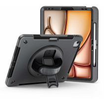 JT Berlin Rugged Kickstand & Handstrap Case | Apple iPad Air 13" (2025 & 2024) / Pro 12,9" (2022 - 2018) | schwarz | bulk | 30014