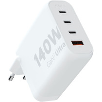 Xtorm GaN2 Ultra Wand-Ladegerät | 140W / PD / 3x USB-C / 1x USB-A | weiß | XEC140