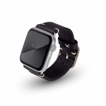 JT Berlin Watchband Alex Vintage | Apple Watch Ultra/42/44/45/46mm | schwarz - Aluminium silber | M/L | 10709