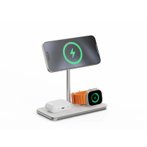 LINQ ProCharge 3in1 Wireless Ladegerät + Watch mit Netzteil 27W | 15W | Qi2 | weiß | LQ48038