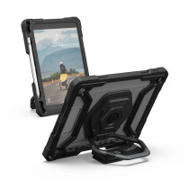 UAG Urban Armor Gear Plasma Handstrap, Kickstand & Screen Protection Case | Apple iPad 10,2" (2021 - 2019) | transparent/schwarz | bulk | 124471B14340