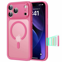 ESR Classic Hybrid HaloLock Case mit Kamerasteuerung Taste | Apple iPhone 17 Pro | frosted pink (transparent) | 1A86300501