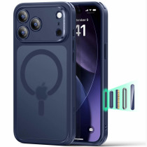 ESR Classic Hybrid HaloLock Case mit Kamerasteuerung Taste | Apple iPhone 17 Pro | frosted blau (transparent) | 1A86300401