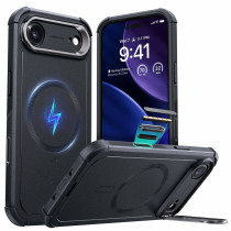 ESR Cyber Tough HaloLock Case mit Kamerasteuerung Taste & Stash Stand | Apple iPhone Air | schwarz | 1A88000101