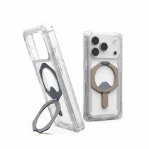 UAG Urban Armor Gear Plasma XTE MagSafe Kickstand Case | Apple iPhone 17 Pro | transparent/titan | 114527114G36