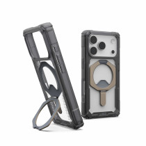 UAG Urban Armor Gear Plasma XTE MagSafe Kickstand Case | Apple iPhone 17 Pro | ash (transparent)/titan | 114527113136