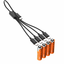 Xtorm NextGen wiederaufladbare AA Akkus | 2.200 mAh | USB-C | 4er Pack | orange | XNG2AB4