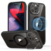 ESR Classic Hybrid HaloLock Case mit Stash Stand | Apple iPhone 15 Pro Max | transparent/schwarz | 1A6750202