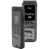 JT Berlin Echtleder Gürteltasche Turnline | AVM FRITZ!Fon X6 | schwarz | bulk | 12021