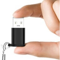 LEBA Adapter | USB-A auf USB-C | silber | bulk | ADAP-UA-UC