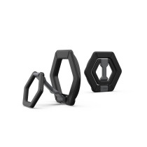 UAG Urban Armor Gear Magnetic Ring Stand | Halterung/Haltering mit Standfunktion | für MagSafe und UAG Cases mit eingebautem Magnet | schwarz/silber | 96444911V4034