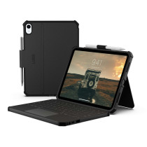 UAG Urban Armor Gear Rugged USB-C Keyboard Case mit Trackpad | Apple iPad 11“ (2025) / iPad 10,9“ (2022) / iPad Air 11" (2026 - 2024) | schwarz | bulk | 1K4006B14040