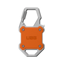 UAG Urban Armor Gear Monarch Case mit Karabiner & Schlüsselanhänger | Apple AirTag | orange/silber | 164004119733
