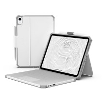 UAG Urban Armor Gear Healthcare Rugged USB-C Keyboard Case mit Trackpad | Apple iPad 11“ (2025) / iPad 10,9“ (2022) / iPad Air 11" (2026 - 2024) | weiß/grau | bulk | 1K4006B14130