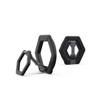 UAG Urban Armor Gear Magnetic Ring Stand | Halterung/Haltering mit Standfunktion | für MagSafe und UAG Cases mit eingebautem Magnet | schwarz/silber | 9644431F4034