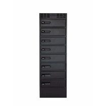 LEBA NoteLocker 8 Laptop/Tablet Ladeschrank | Elektronisches Zahlenschloss | Steckdosen | 15,6" | schwarz | bulk | NL-8-KL1000-SC