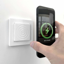 smart things WallBase 55 Magnetisches Qi2 Unterputz-Ladegerät für Smartphones | 15W | 55 mm | Qi | weiß | WB55 w